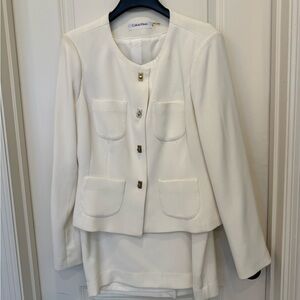 Calvin Klein Women's Cream Blazer